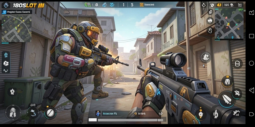 Screenshot dari gameplay seru dalam 180SLOT yang menampilkan pertempuran intens.