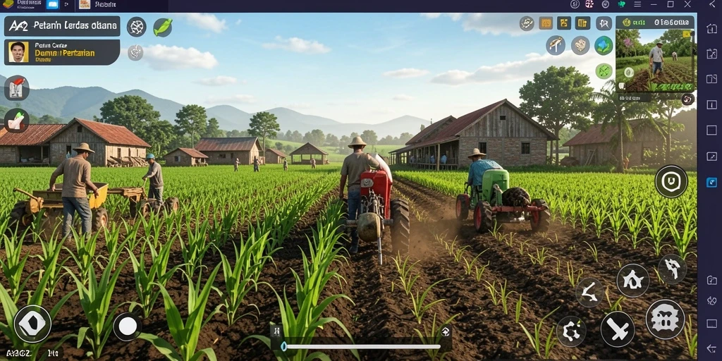 Gameplay menarik AA62 dengan aktivitas bertani yang seru.