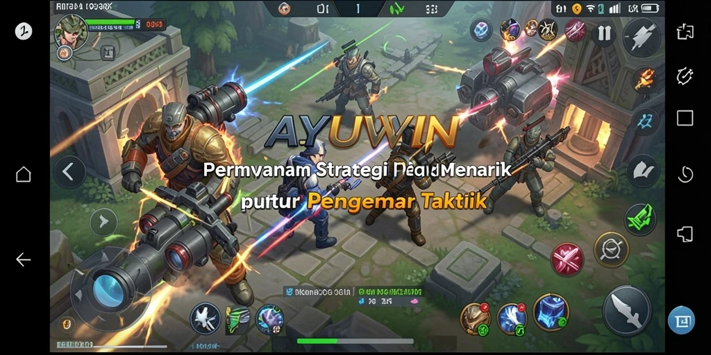 Tampilan gameplay seru AYUWIN dengan strategi mendalam.
