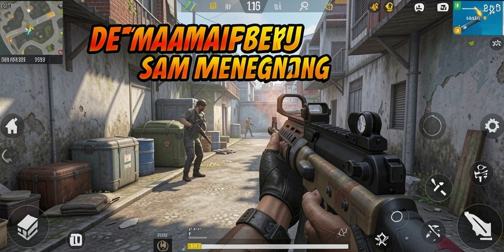 Tangkapan layar utama dari gameplay <strong>DAM88</strong> menampilkan aksi tembak-menembak yang intens.