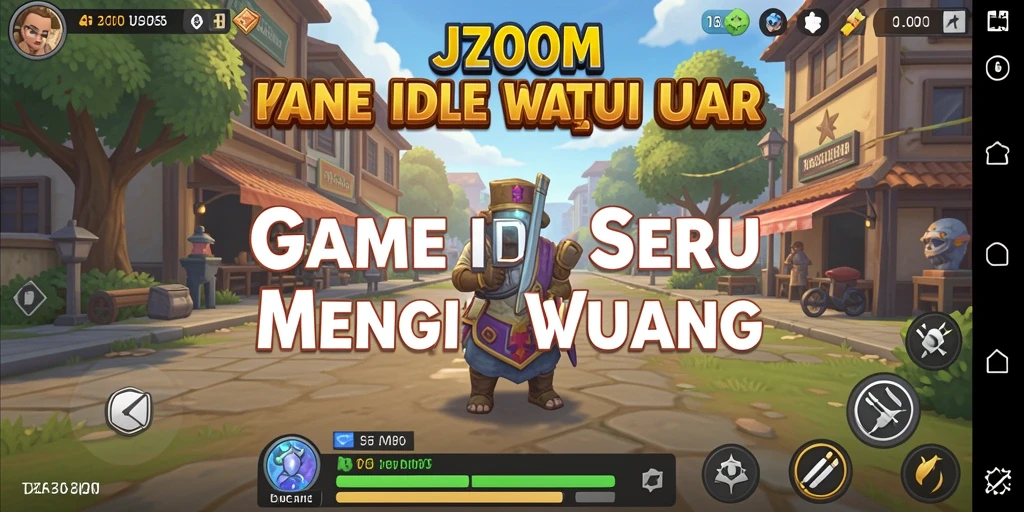 Tangkapan layar gameplay dari J200M yang menunjukkan elemen idle yang menarik.