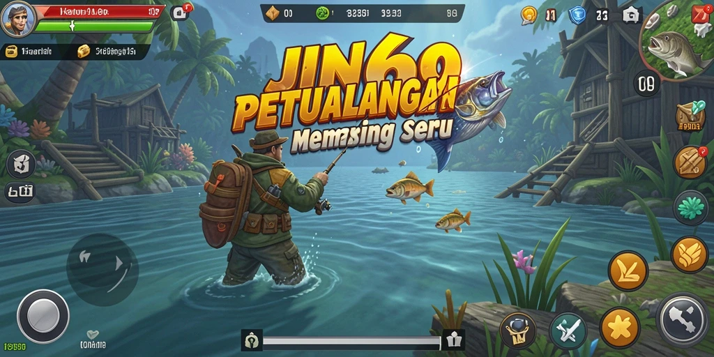 Screenshot gameplay JIN69 dengan aksi memancing yang menarik.