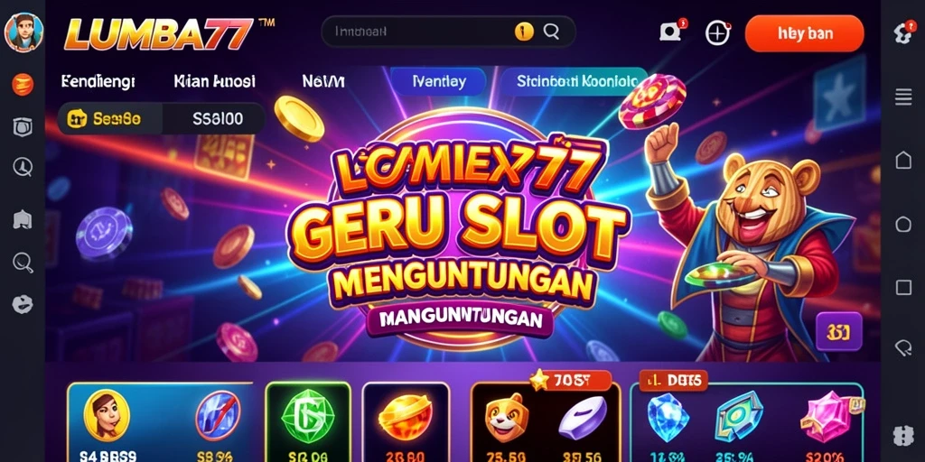 Tampilan gameplay menarik dari LUMBA77 dengan berbagai tema slot.
