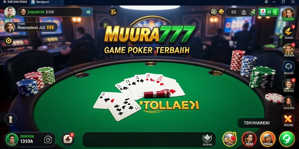 Screenshot gameplay MUARA777 yang menggambarkan aksi seru permainan poker.