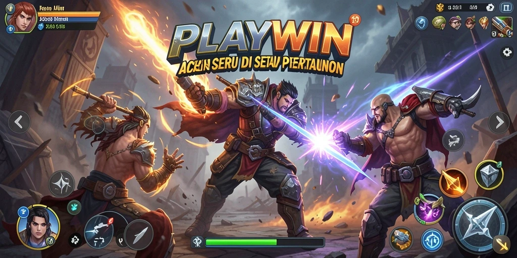 Tampilan aksi seru dalam gameplay PLAYWIN yang memikat.