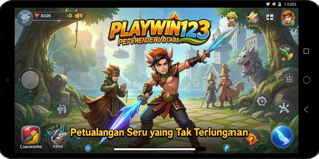 Tampilan gameplay seru dan mendebarkan dari PLAYWIN123 saat menjelajahi dunia petualangan.