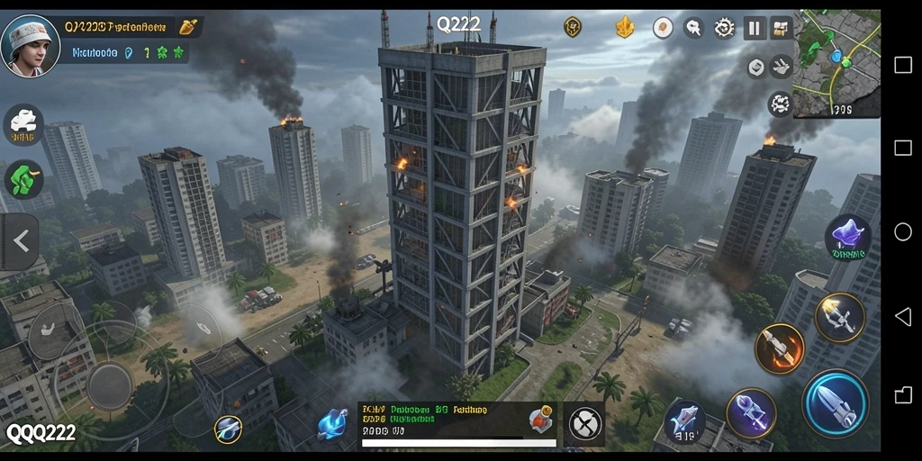 Menampilkan aksi seru permainan Tower Defense dari QQ222.
