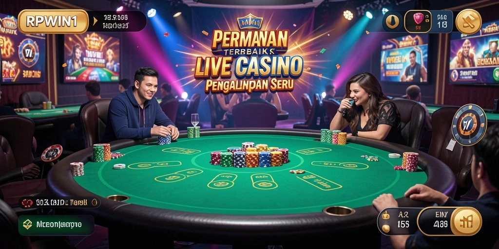 Screenshot gameplay yang menampilkan dealer langsung di RPWIN1.