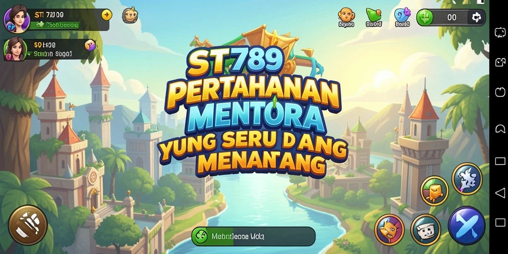 Tampilan gameplay ST789 yang seru dalam pengaturan Tower Defense.