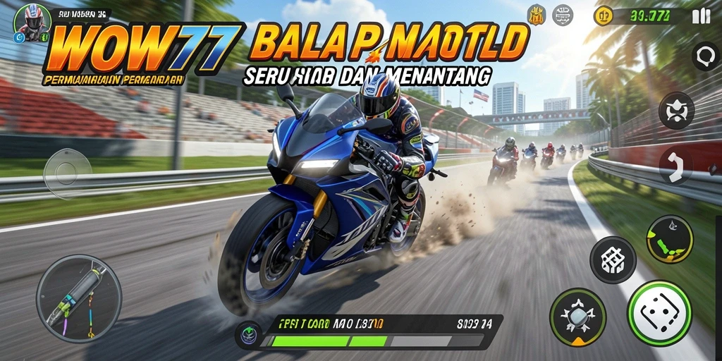 Tampilan mendebarkan dari aksi balap motor di WOW77.